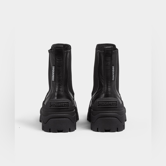 Dsquared Leather Black Chelsea Boots Men's, Size US: 12 (EU 45) Brand New in Box - Picture 1 of 5